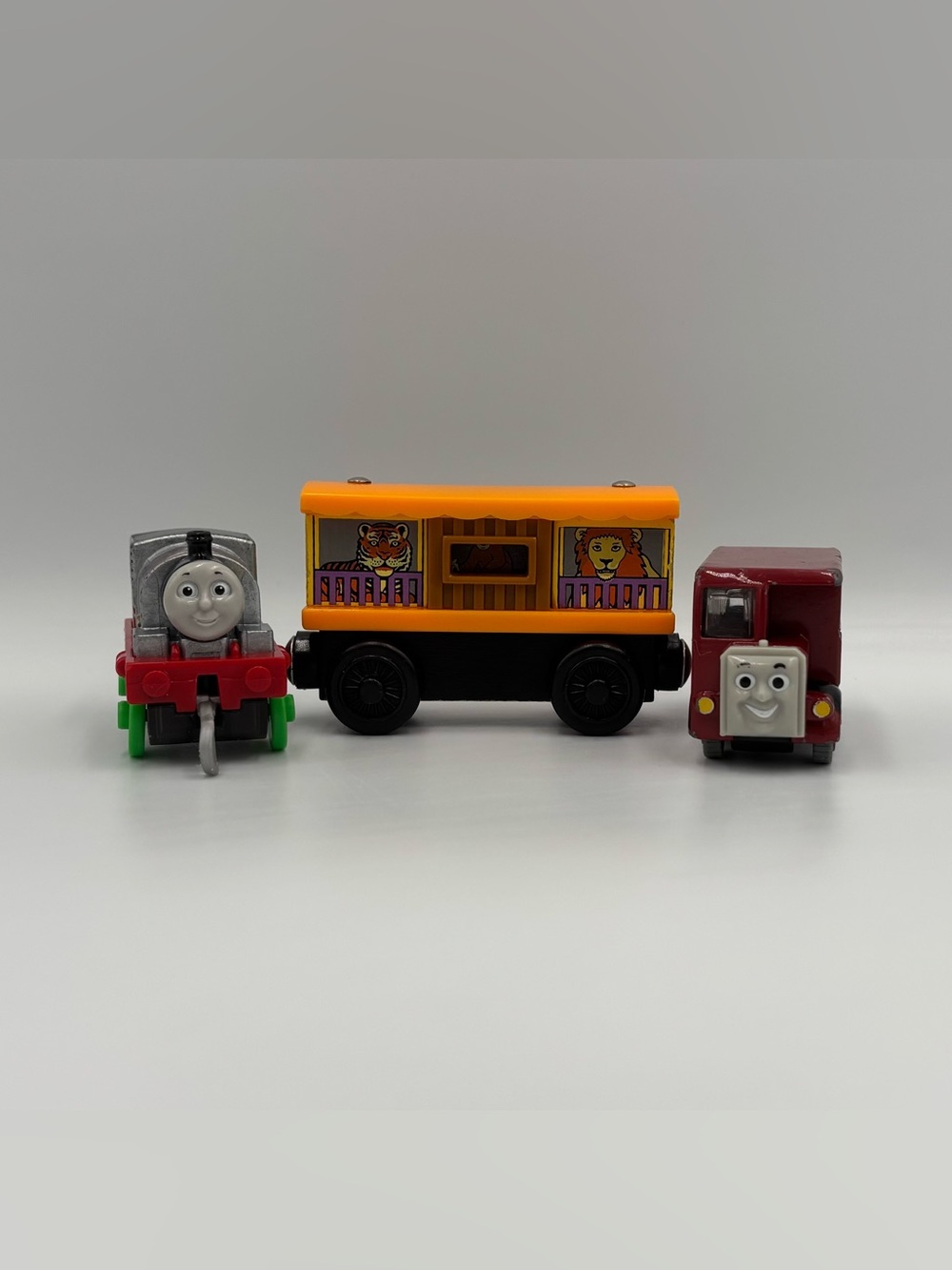 RARE Y2k Thomas & Friends Graffiti Racing Percy + Zoo Car + Bertie Train Toy Lot